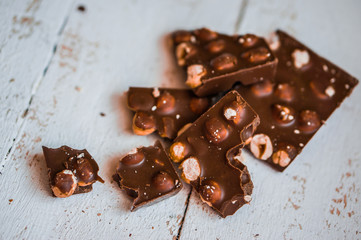 Closeup of Cocoa Powder and Dark Chocolate