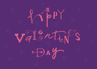 Calligraphic Happy Valentines Day