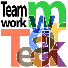 Teamwork. Single letters