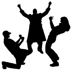 Vector silhouette of people.