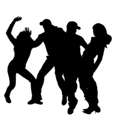 Vector silhouette of people.