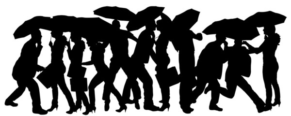 Vector silhouette of people.