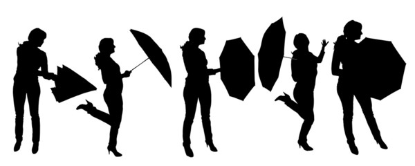 Vector silhouette of a woman.