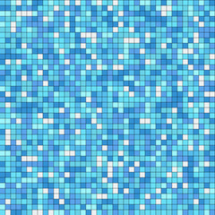 Abstract square mosaic background in shades of blue