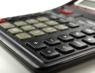 Closeup image of calculator keyboard.