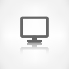 Monitor web icon. Computer display.