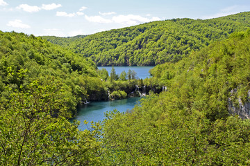 Fototapeta na wymiar Breathtaking view in the Plitvice Lakes National Park, Croatia (
