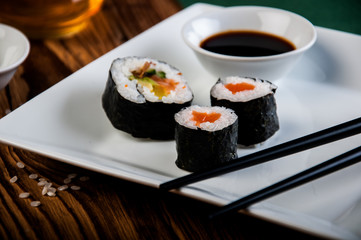 Oriental theme with sushi