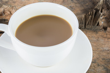 Close up hot coffee drink