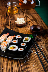 Japanese tasty sushi set