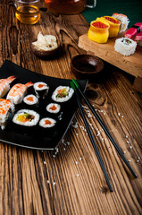 Tasty, fresh and healthy sushi set