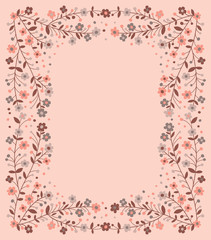 Beautiful frame of flowering branches