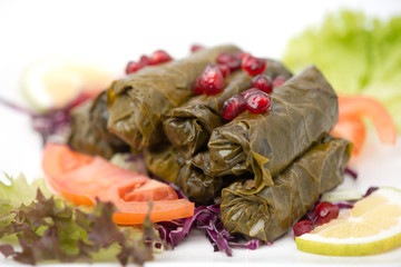 Stuffed vine leaves with (lebanese cuisine)