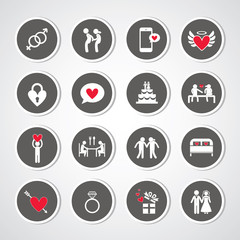 Valentine's day and wedding symbol