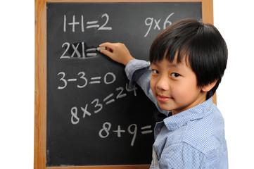 Intelligent boy good at school