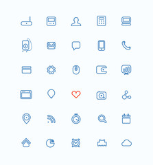 Simple web navigation pictograms collection