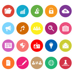 General document flat icons on white background