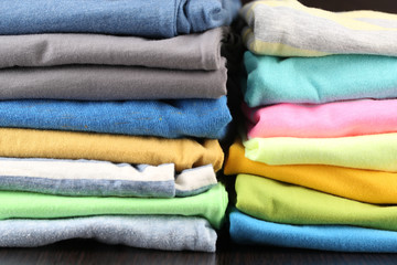 Close up of colorful clothes