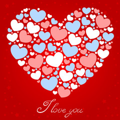 Cute Valentine love congratulation card