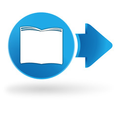 livre presse sur symbole web bleu