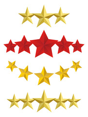Vector Five golden stars