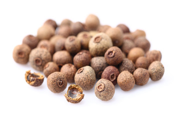 Allspice on a white background