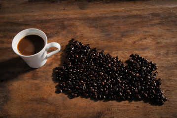 Naklejka premium .Hawaiian coffee