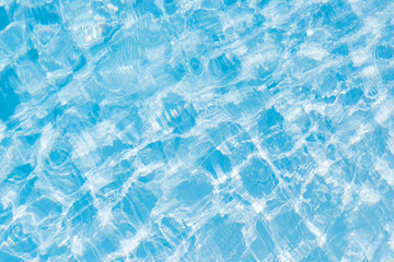 Reflections on a surface of a water in a pool