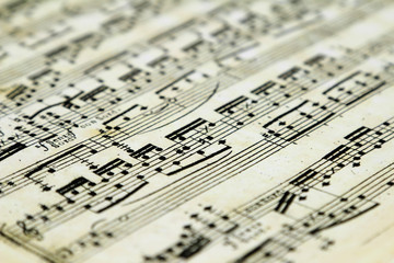 Obraz premium Old sheet music with notes