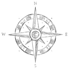 Vector Sketch Wind Rose