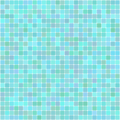 Vector background of bright turquoise mosaic square