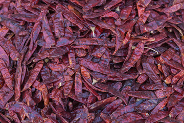 Getrocknete Chilis als Hintergrund