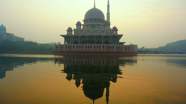 putrajaya mosque time lapse sunrise