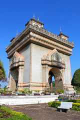 Fototapeta na wymiar Patuxai, Landmark Laosu, Wientian