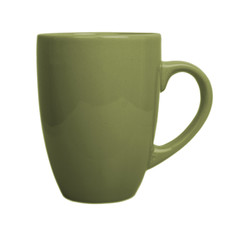 green cup isolated on white background