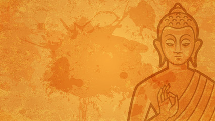 Background Buddha meditates
