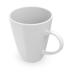 Empty Blank Cup isolated on white background