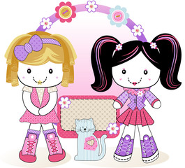 Bonecas patchwork Amigas