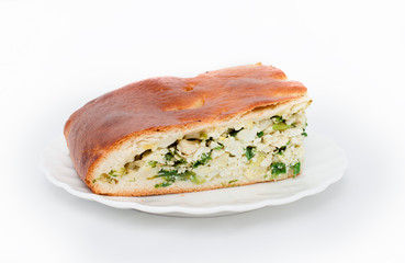 Пирог с луком и яйцом