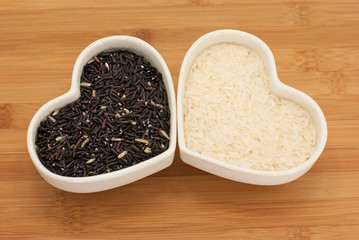 Organic Dry Multi Grain Rice against a background