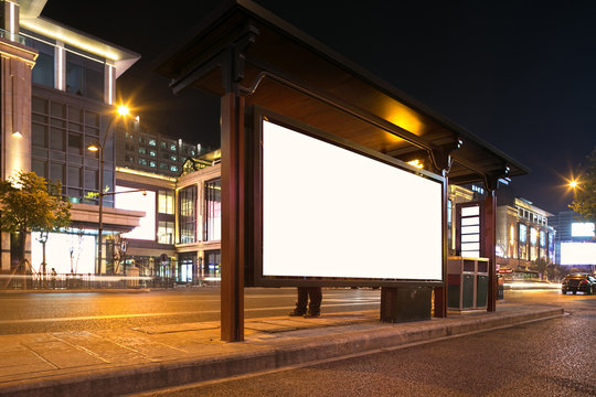 Bus Station At Night