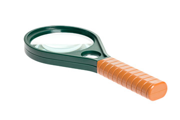 Magnifying glass isolated on white background