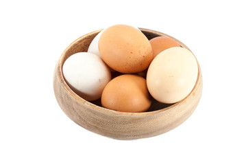 Duck eggs and chicken eggs