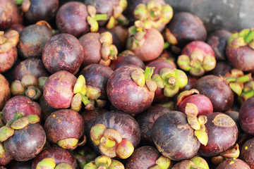 Mangosteen in the market