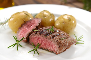 Beef fillet underdone