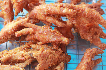 Close up of fried chicken  legs