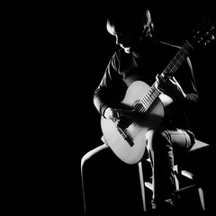 Obraz premium Guitar player Acoustic guitarist concert