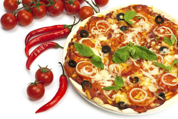 Vegetables vegetarian pizza