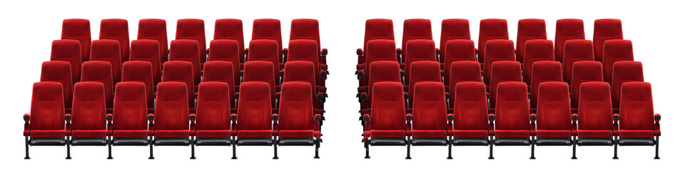theater seat isolated on white background, movie