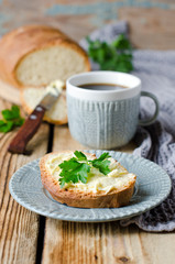 Homemade bread and butter